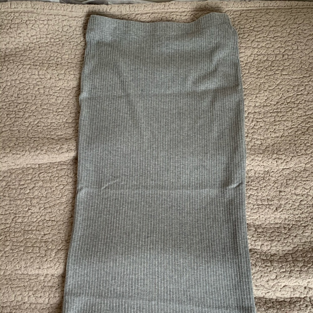 Gray midi skirt